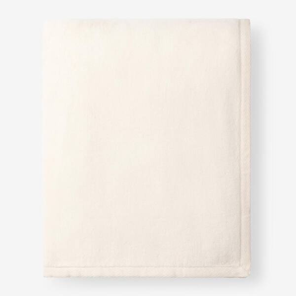 The Company Store Cotton Fleece Ivory Full Woven Blanket