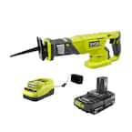 ONE+ 18V Cordless Reciprocating Saw with 2.0 Ah Battery and Charger