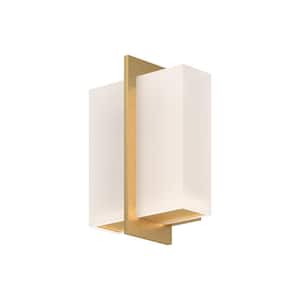 Bengal 7-in 1 Light 13-Watt Brushed Gold Integrated LED Wall Sconce