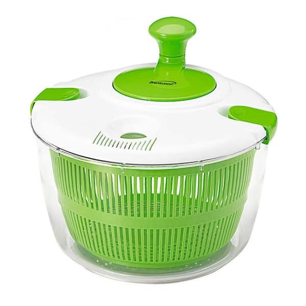 Brentwood 5 qt. Salad Spinner with Serving Bowl in Green