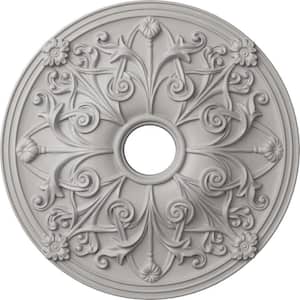 2-1/8 in. x 23-5/8 in. x 23-5/8 in. Polyurethane Jamie Ceiling Medallion, Ultra Pure White