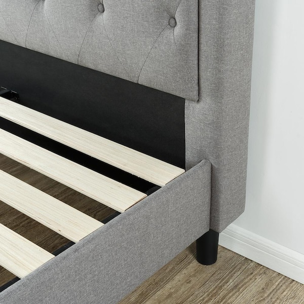 Zinus Kellen Upholstered Scalloped Platform Bed Frame, Full HD-FSUP-F - The  Home Depot