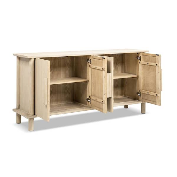 Jennifer Taylor Milo 71 in. Light Natural Cerused Brown Reclaimed