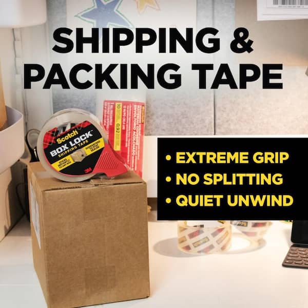 Scotch Box Lock 1.88 in. x 54.6 yds. Shipping Packing Tape (2
