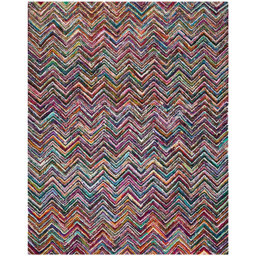 SAFAVIEH Nantucket Multi 8 Ft. X 10 Ft. Chevron Area Rug NAN311A-8 ...