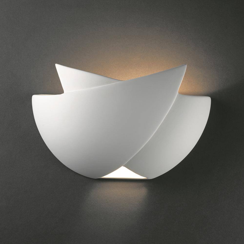 Handcrafted Ceramic 7.75'' White Dimmable Wall Sconce