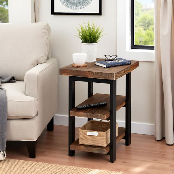 Rustic Rectangular End Table Rustic Industrial End Table Rectangle