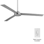 MINKA-AIRE Roto XL 62 in. Indoor/Outdoor Brushed Aluminum Ceiling