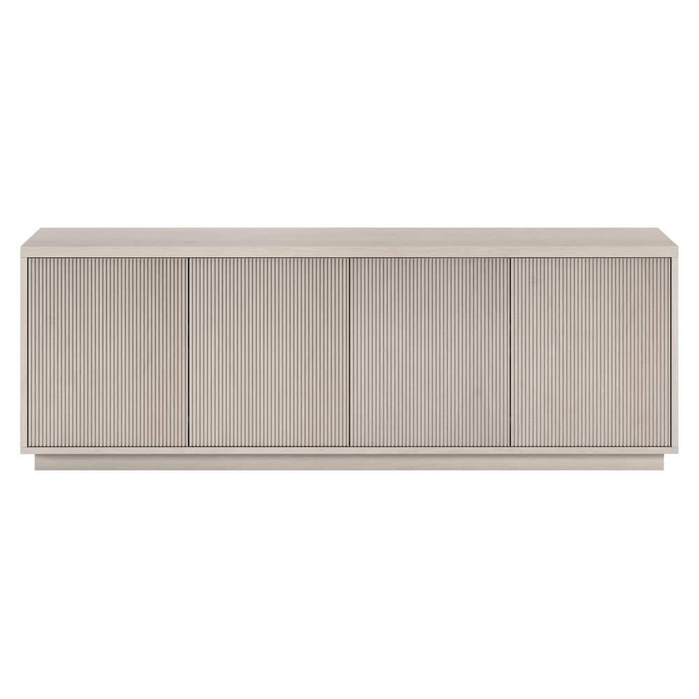 Meyer&Cross Hanson Rectangular Alder White TV Stand for TV's Up to