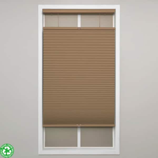 Eclipse Latte Cordless Blackout Polyester Top Down Bottom Up Cellular Shades - 45 in. W x 48 in. L