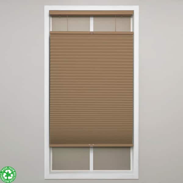 Eclipse Latte Cordless Blackout Polyester Top Down Bottom Up Cellular Shades - 46 in. W x 72 in. L