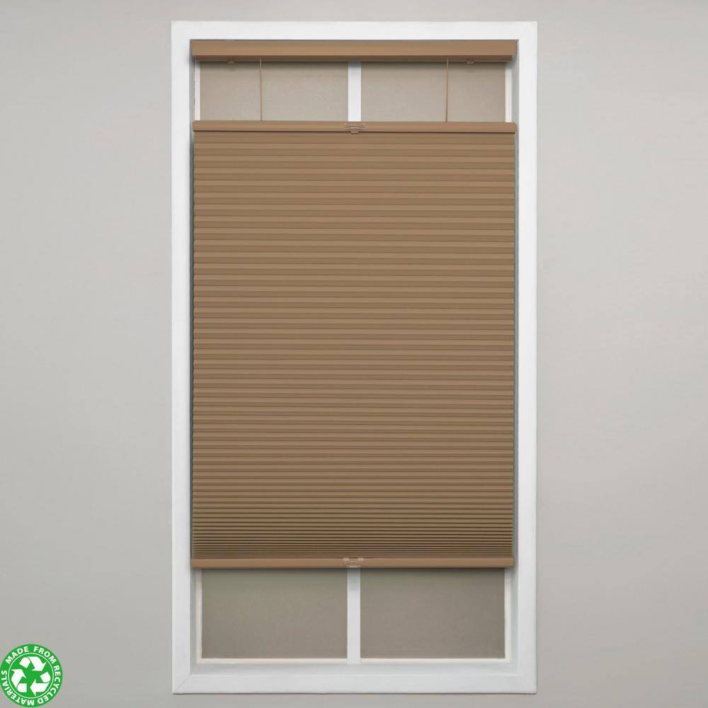 Eclipse Latte Cordless Blackout Polyester Top Down Bottom Up Cellular ...