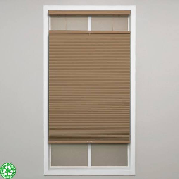 Eclipse Latte Cordless Blackout Polyester Top Down Bottom Up Cellular Shades - 72 in. W x 84 in. L