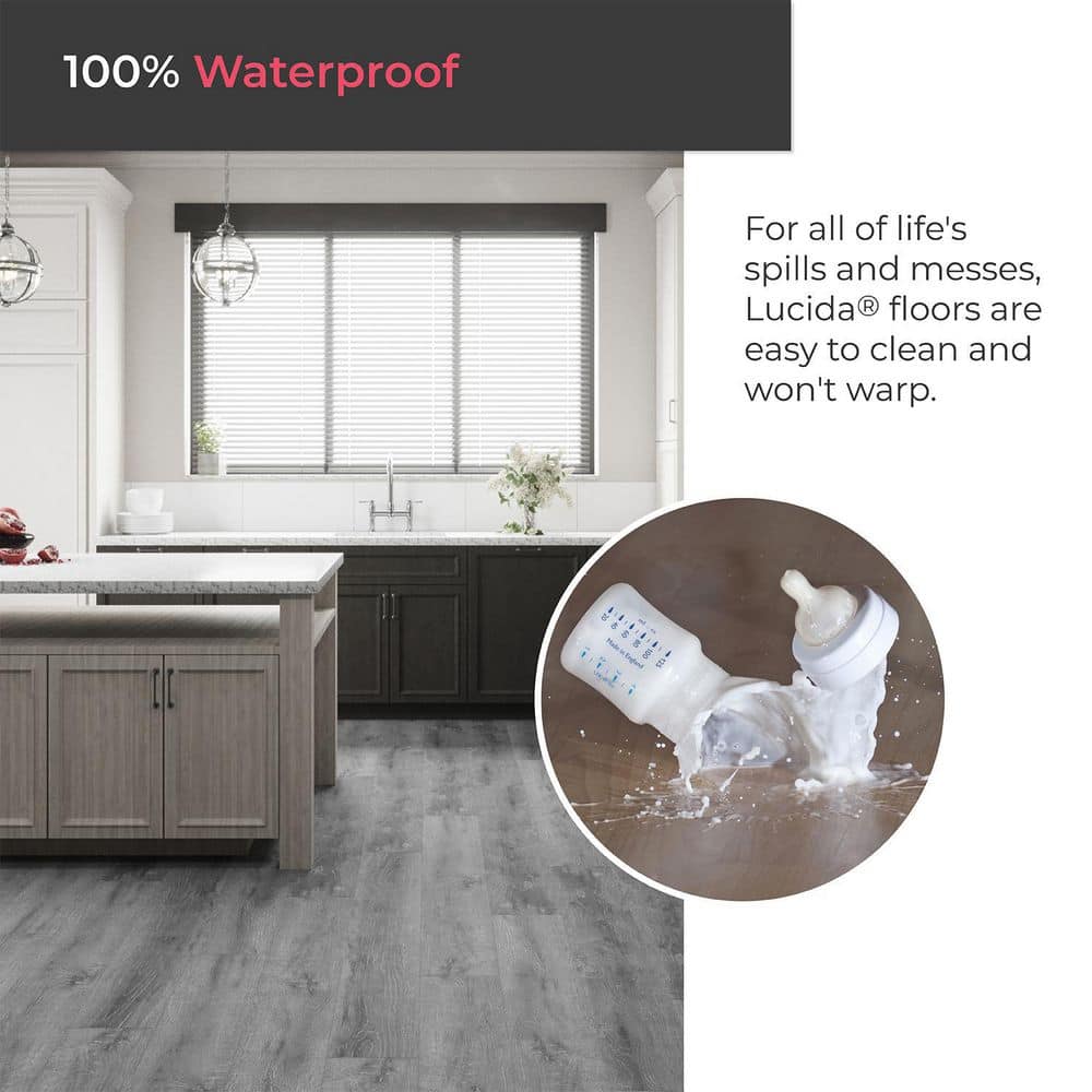 Light Brown Matte Vinyl Wide Plank Flooring