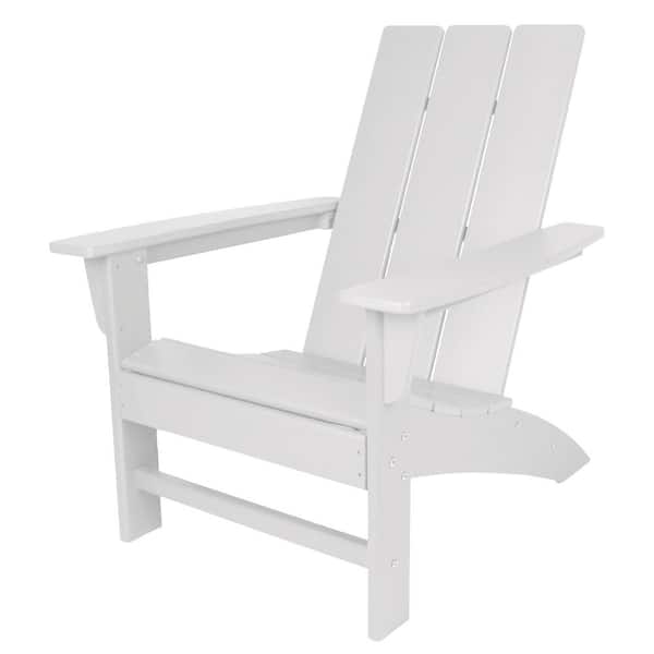 NewTechWood Flat Top Adirondack Chair in Ivory