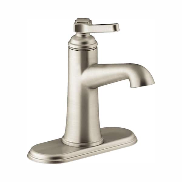 KOHLER Georgeson Single Hole Single Handle Water-Saving Bathroom Faucet in Vibrant Brushed Nickel