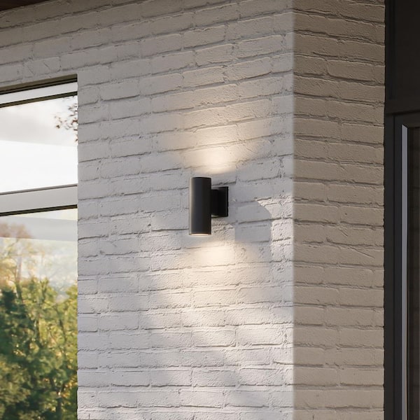 Cylinders Collection 3" Antique Bronze LED Modern Outdoor Small Up/Down Wall Lantern Light