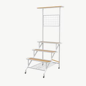 Metal 4-Tier Hanging Plant Stand with Hanging Bar