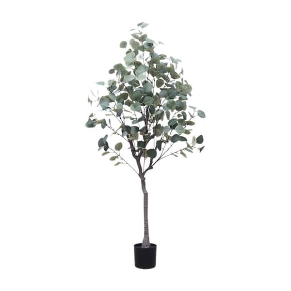 Garvee 4 ft. Artificial Eucalyptus Tree in Pot