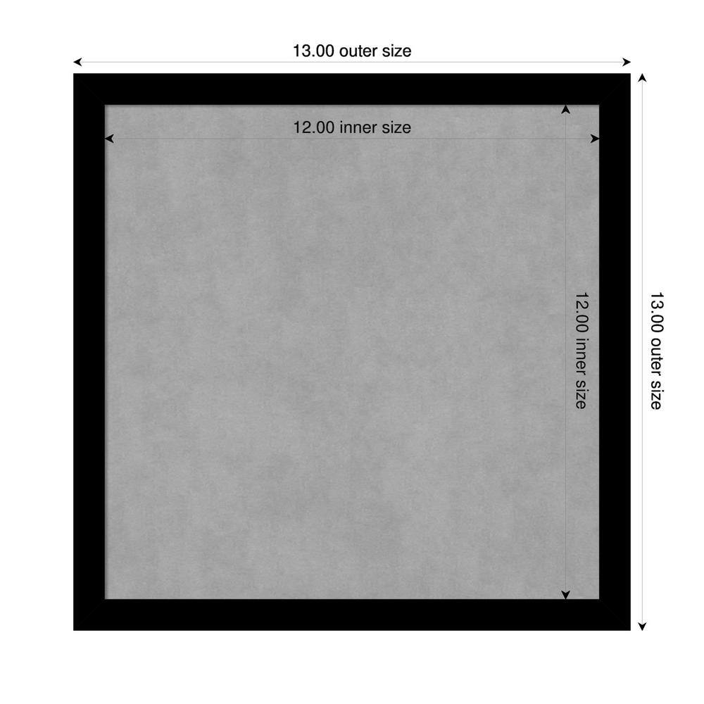 Black Gallery Deep Framed Magnetic Board 12x12