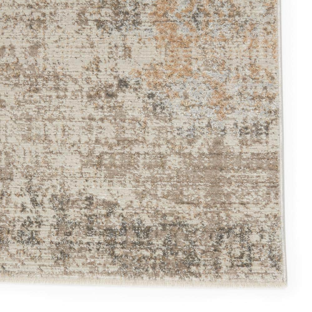 En Blanc Vintage-Inspired Medallion 8'x11' Gray Area Rug