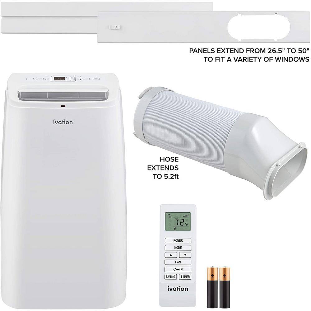 Ivation 13,000 BTU White Portable Air Conditioner with Wi-Fi