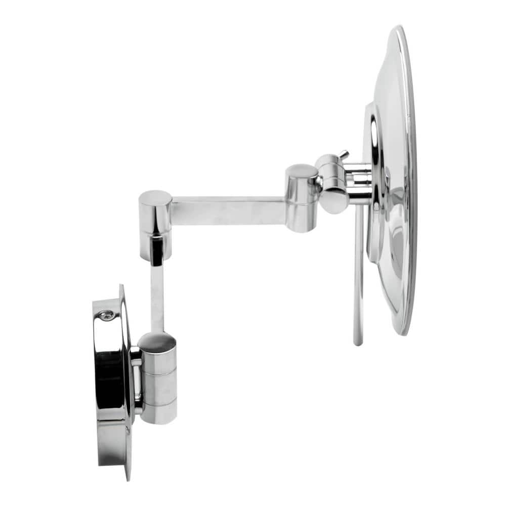 Elegant Polished Chrome 15.5" LED Lighted Wall Mount Magnifying Mirror