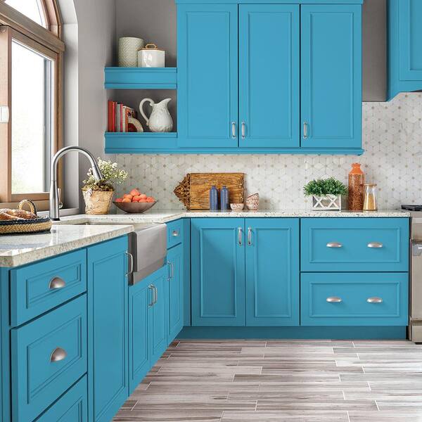 BEHR PREMIUM 1 qt. #P490-4 Aztec Sky Semi-Gloss Enamel Interior