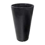 Concerto 12 in. W x 20 in. H Round Slate Rubber Self-Watering Planter