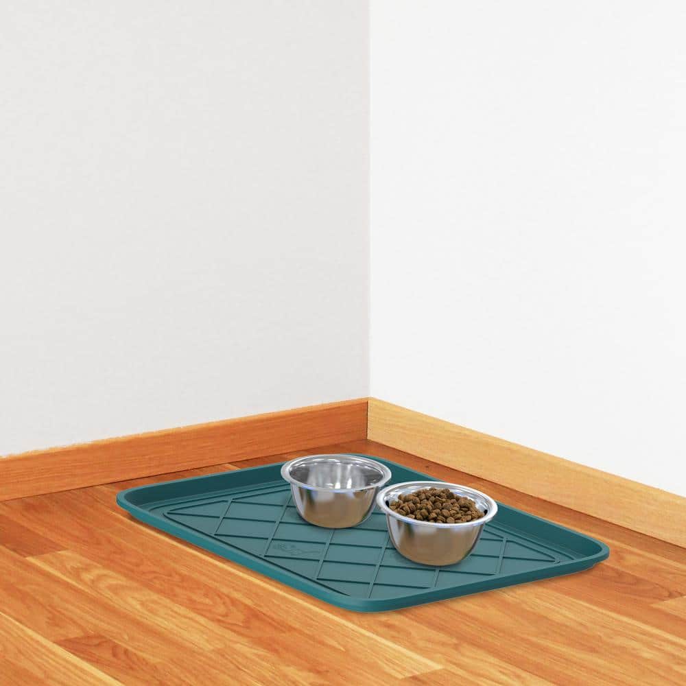 Teal Small Water Resistant Plastic Boot Tray for Entryway
