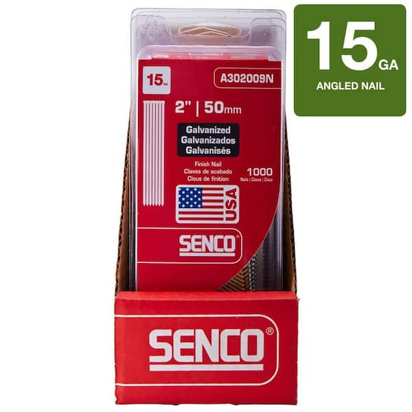 Details about   MADE IN USA Senco 15 Gauge 34 Degree DA Finish Nails 1 1/4" 4,000 
