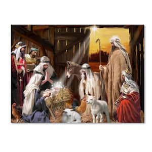 35 in. x 47 in. "Nativity" by The Macneil Studio Printed Canvas Wall Art