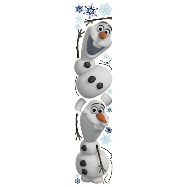 RoomMates 2.5 in. x 18 in. Frozen Olaf The Snow Man Peel and Stick Wall  Decals RMK2372SCS - The Home Depot