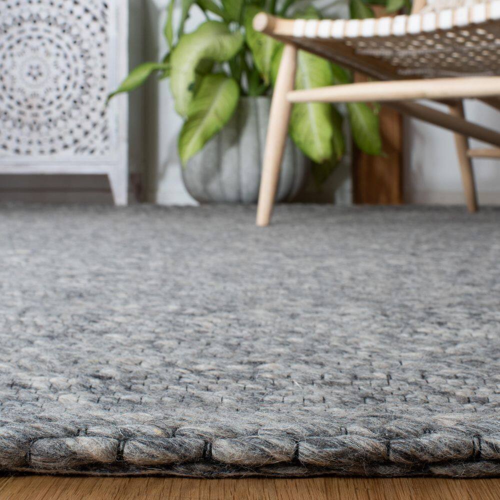 Marbella 4' x 6' Gray Wool and Synthetic Flat Woven Rug