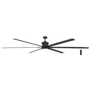 Royalty II 120 in. Indoor/Outdoor Matte Black DC Motor Ceiling Fan with Adjustable White LED with Remote Included
