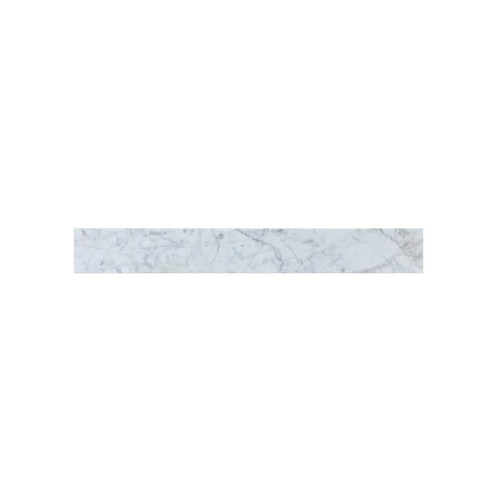 Timeless Home 30 in. W Marble Vanity Backsplash in Carrara White
