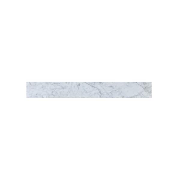 Unbranded Timeless Home 30 in. W Marble Vanity Backsplash in Carrara White