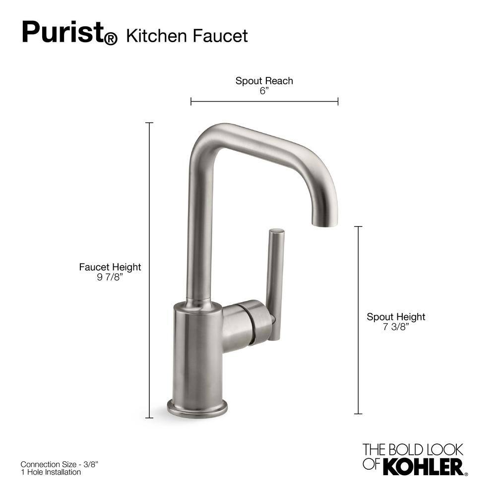 Purist Stainless Steel Single Handle Bar Faucet