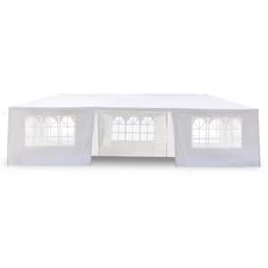 10 ft. x 30 ft. White Outdoor Wedding Event/Party Tent with 8 Side Walls