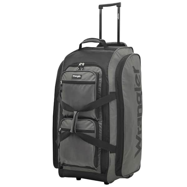 Wrangler 30 in. Charcoal Multi-Pocket Vertical Rolling Duffel w