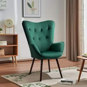 Kas Green Velvet Tufted Arm Chair