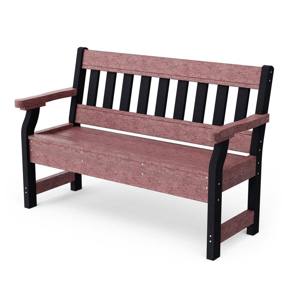Heritage Cherrywood and Black HDPE Plastic Outdoor Garden Bench price history on PriceWatchPro