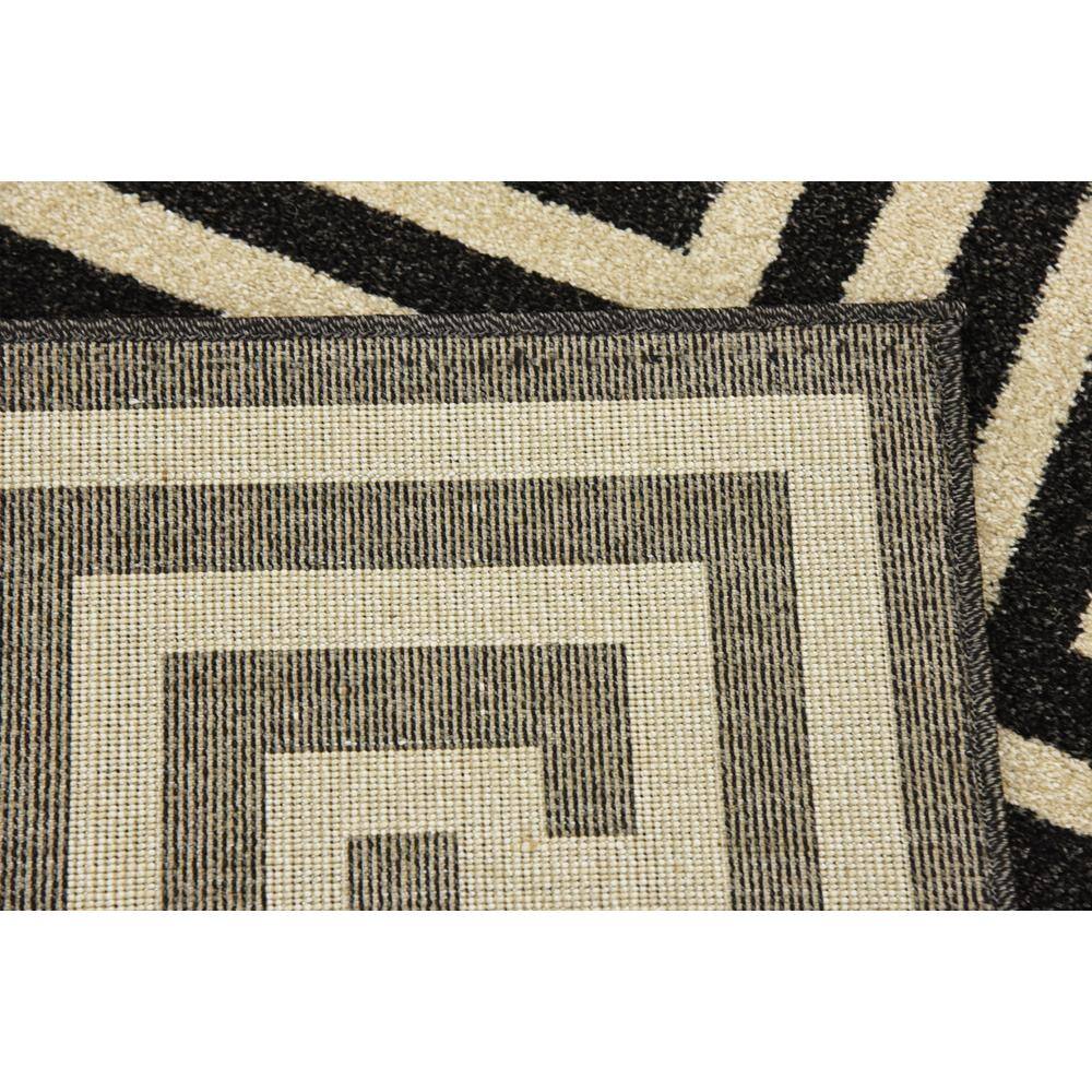 Athens Black and Beige Geometric Runner Rug