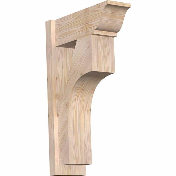 Ekena Millwork 8 in. x 32 in. x 20 in. Douglas Fir Westlake Traditional Smooth Outlooker