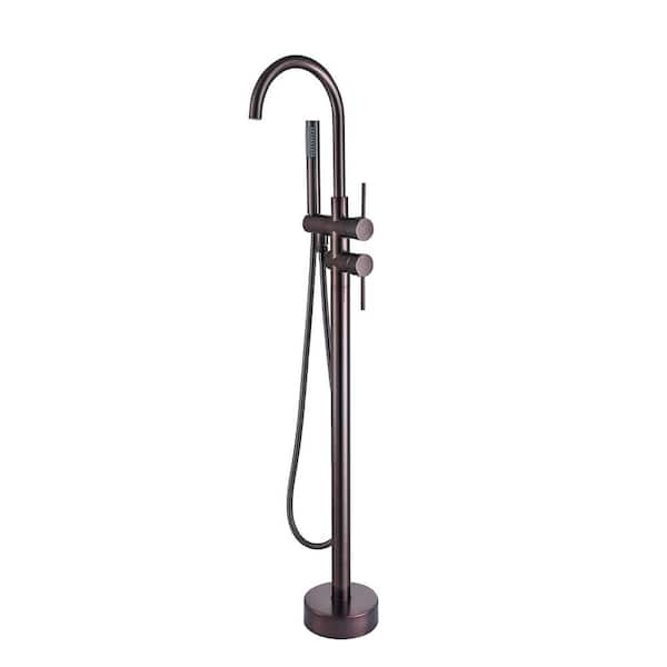Maincraft Residential 2-Handle Freestanding Bathtub Faucet with Hand Shower Oil Rubbed Bronze