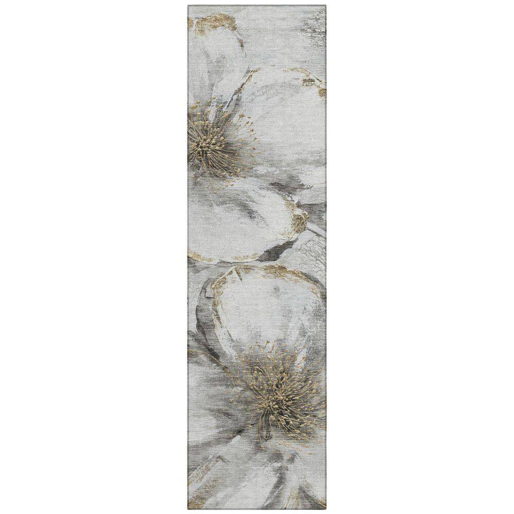 Chantille Machine Washable Indoor/Outdoor Abstract ACN2055 Silver 2 ft. 3 in. x 7 ft. 6 in. Runner Rug price history on PriceWatchPro