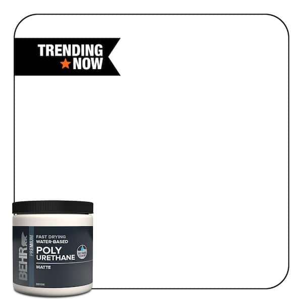 BEHR PREMIUM 8 oz. Matte Clear Fast Drying Water-Based Interior Polyurethane