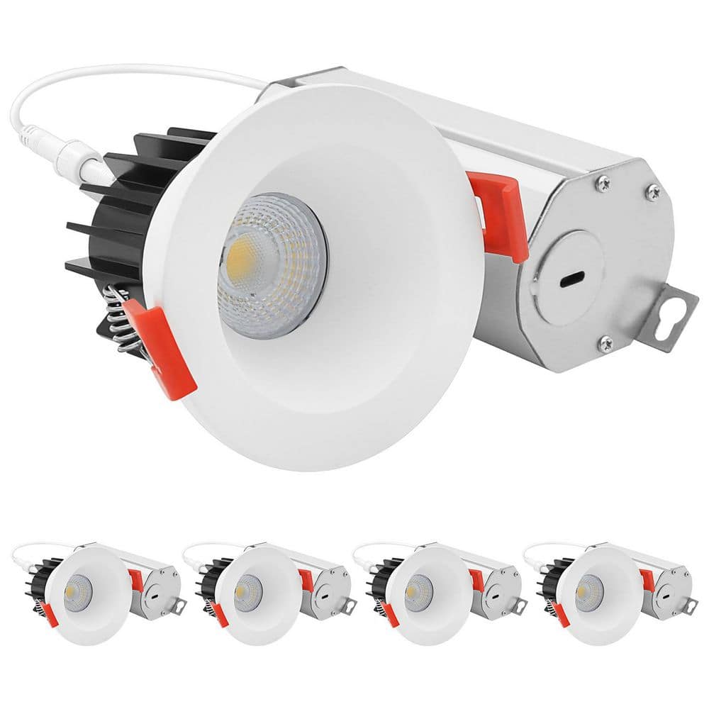 2 In. Integrated LED Recessed Spotlight + Interchangeable White Trim, 8W 600LM 5CCT, 60°, Dimmable, Twist N' Lock 4 Pack price history on PriceWatchPro