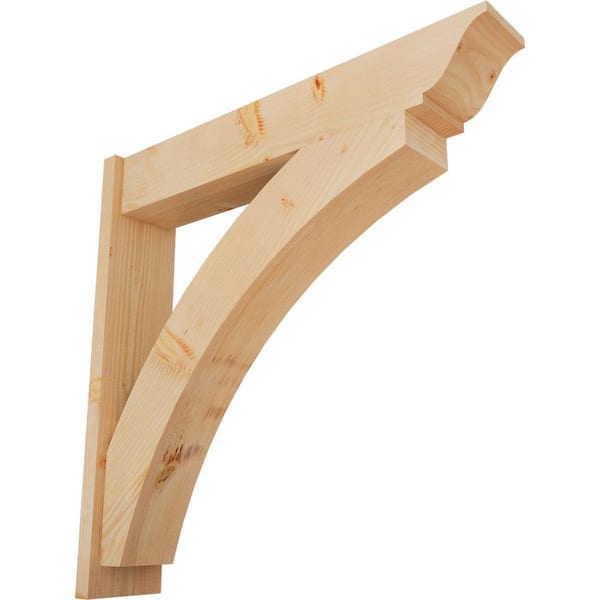 Ekena Millwork 8 in. x 38 in. x 38 in. Douglas Fir Thorton Traditional Smooth Outlooker