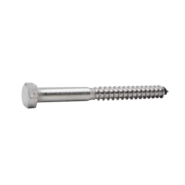 Everbilt 3/8 in. x 4 in. Hex Head Hex Drive Stainless Steel Lag Screw